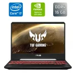 Ігровий ноутбук Б-класу Asus TUF Gaming FX505GD / 15.6" (1920x1080) IPS / Intel Core i7-9750H (6 (12) ядер по 2.6 - 4.5 GHz) / 16 GB DDR4 / 512 GB SSD / nVidia GeForce GTX 1650, 4 GB GDDR6, 128-bit / WebCam / HDMI б/в