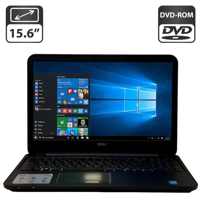 Ноутбук Б-клас Dell Inspiron 3537 / 15.6" (1366x768) TN / Intel Core i3-4010U (2 (4) ядра по 1.7 GHz) / 8 GB DDR3 / 500 GB HDD / Intel HD Graphics 4400 / WebCam / DVD-ROM / Windows 10 Pro б/в - зображення 1