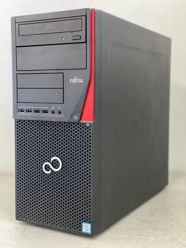 Комплект ПК: комп'ютер Fujitsu Esprimo P756 E90 Tower / Intel Core i3-6100 (2 (4) ядра по 3.7 GHz) / 8 GB DDR4 / 128 GB SSD + 500 GB HDD / Intel HD Graphics 530 / DVD-ROM + Монітор Б-клас Acer B246HL / 24" (1920x1080) TN б/в - зображення 2