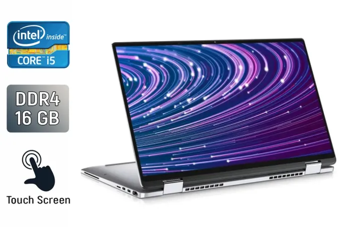 Ультрабук-трансформер Б-клас Dell Latitude 9520 / 15.6" (1920x1080) IPS Touch / Intel Core i5-1145G7 (4 (8) ядра по 2.6 - 4.4 GHz) / 16 GB DDR4 / 256 GB SSD / Intel Iris Xe Graphics / WebCam / Windows 11 б/в - зображення 1