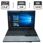 Ноутбук Б-клас Fujitsu LifeBook E782 / 15.6" (1366x768) TN / Intel Core i5-3320M (2 (4) ядра по 2.6 - 3.3 GHz) / 8 GB DDR3 / 128 GB SSD / Intel HD Graphics 4000 / WebCam / Без АКБ б/в