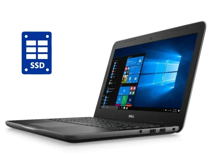 Ультрабук Dell Latitude 3380 / 13.3" (1366x768) TN / Intel Core i3-6006U (2 (4) ядра по 2.0) / 8 GB DDR4 / 128 GB SSD / Intel HD Graphics 520 / WebCam / Win 10 Pro б/в - зображення 1
