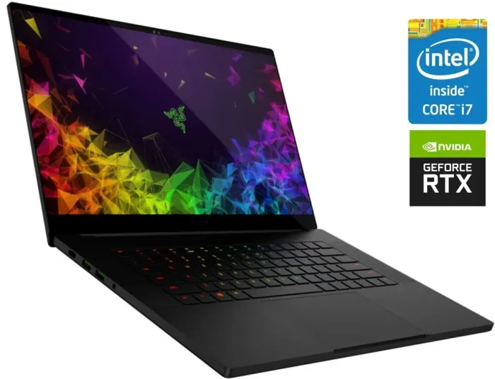 Ігровий ноутбук Razer Blade 15 RZ09-02887N91 / 15.6" (1920x1080) IPS / Intel Core i7-8750H (6 (12) ядер по 2.2 - 4.1 GHz) / 32 GB DDR4 / 960 GB SSD / nVidia GeForce RTX 2070 Max-Q, 8 GB GDDR6, 256-bit / WebCam б/в - зображення 1