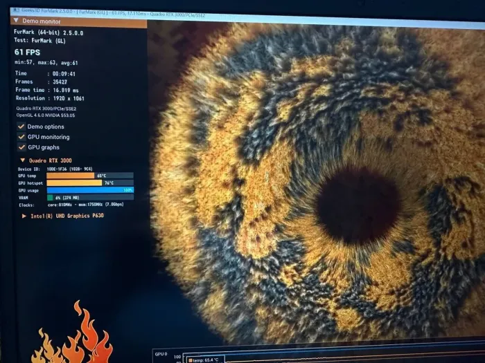 Мобільна робоча станція Dell Precision 7750 / 17.3" (1920х1080) IPS / Intel Xeon W-10885M (8 (16) ядер по 2.4 - 5.3 GHz) / 64 GB DDR4 / 256 GB SSD + 256 GB SSD / nVidia Quadro RTX 3000, 6 GB GDDR6, 192-bit / WebCam / WebCam / Win 11 Pro б/в - зображення 9