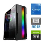 Ігровий ПК Tower / Intel Core i5-11400F (6 (12) ядер по 2.6 - 4.4 GHz) / 16 GB DDR4 / 500 GB SSD / nVidia GeForce RTX 4060, 8 GB GDDR6, 128-bit