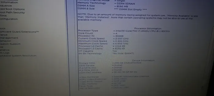 Ігровий ноутбук Dell Vostro 3583 / 15.6" (1920x1080) TN / Intel Core i7-8565U (4 (8) ядра по 1.8 - 4.6 GHz) / 8 GB DDR4 / 256 GB SSD / AMD Radeon 520, 2 GB GDDR5, 64-bit / WebCam / Windows 10 б/в - зображення 10