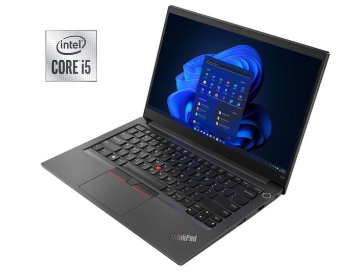 Ноутбук Lenovo ThinkPad E14 / 14" (1920x1080) IPS / Intel Core i5-10210U (4 (8) ядра по 1.6 - 4.2 GHz) / 16 GB DDR4 / 256 GB SSD M.2 / Intel UHD Graphics / WebCam / Win 10 Pro б/в - зображення 1