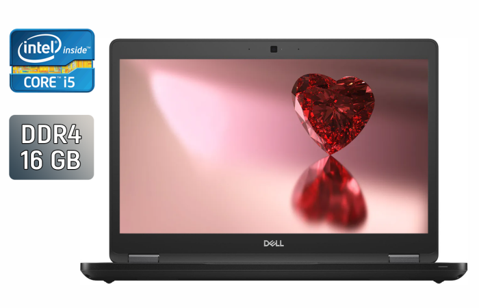 Ультрабук Dell Latitude 5490 / 14" (1920x1080) IPS / Intel Core i5-8350U (4 (8) ядра по 1.7 - 3.6 GHz) / 16 GB DDR4 / 512 GB SSD / Intel UHD Graphics 620 / WebCam / HDMI / Windows 10 б/в - зображення 1