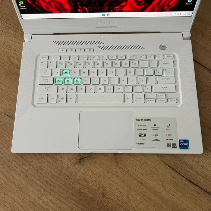 Ігровий ноутбук Asus TUF Dash F15 FX516PR White / 15.6" (1920x1080) IPS / Intel Core i7-11370H (4 (8) ядра по 3.0 - 4.8 GHz) / 16 GB DDR4 / 1000 GB SSD / nVidia GeForce RTX 3070, 8 GB GDDR6, 256-bit / WebCam б/в - зображення 7