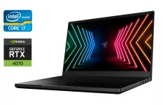 Ігровий ноутбук Razer Blade 15 / 15.6" (2560x1440) IPS / Intel Core i7-13800H (14 (20) ядер по 2.5 - 5.2 GHz) / 16 GB DDR5 / 1000 GB SSD / nVidia GeForce RTX 4070, 8 GB GDDR6, 128-bit / WebCam / HDMI б/в