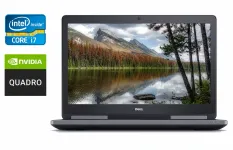 Мобільна робоча станція Dell Precision 7720 / 17.3" (1920x1080) IPS / Intel Core i7-6820HQ (4 (8) ядра по 2.7 - 3.6 GHz) / 32 GB DDR4 / 512 GB SSD + 1000 GB HDD / nVidia Quadro P3000, 6 GB GDDR5, 192-bit / WebCam / Windows 10 б/в
