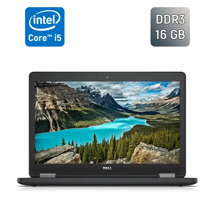 Ноутбук Dell Latitude E5550 / 15.6" (1366x768) TN / Intel Core i5-5300U (2 (4) ядра по 2.3 - 2.9 GHz) / 16 GB DDR3 / 256 GB SSD / Intel HD Graphics 5500 / WebCam / HDMI б/в - зображення 1