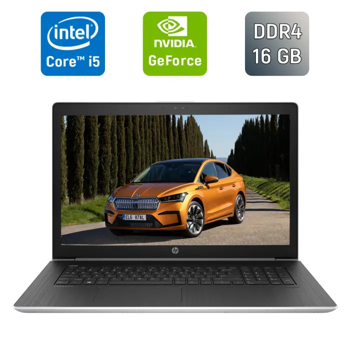 Ноутбук HP ProBook 470 G5 / 17.3" (1600x900) TN / Intel Core i5-8250U (4 (8) ядра по 1.6 - 3.4 GHz) / 16 GB DDR4 / 512 GB SSD / nVidia GeForce 930MX, 2 GB DDR3, 64-bit / WebCam / TouchID б/в - зображення 1