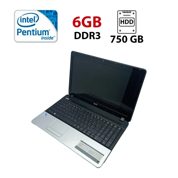 Ноутбук Acer E1-531 / 15.6" (1366x768) TN / Intel Pentium B970 (2 ядра по 2.3 GHz) / 6 GB DDR3 / 750 GB HDD / Intel HD Graphics / WebCam б/в - зображення 1