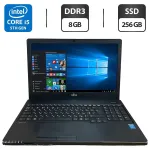Ноутбук Fujitsu LifeBook A555 / 15.6" (1366x768) TN / Intel Core i5-5200U (2 (4) ядра по 2.2 - 2.7 GHz) / 8 GB DDR3 / 256 GB SSD / Intel HD Graphics 5500 / WebCam / Windows 10 б/в