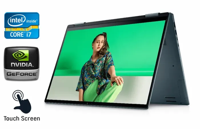 Ультрабук-трансформер Dell Inspiron 16 7620 / 16" (3840x2400) IPS Touch / Intel Core i7-1260P (12 (16) ядер по 3.4 - 4.7 GHz) / 16 GB DDR4 / 512 GB SSD / nVidia GeForce MX550, 2 GB GDDR6, 64-bit / WebCam / TouchID / Windows 11 б/в - зображення 1