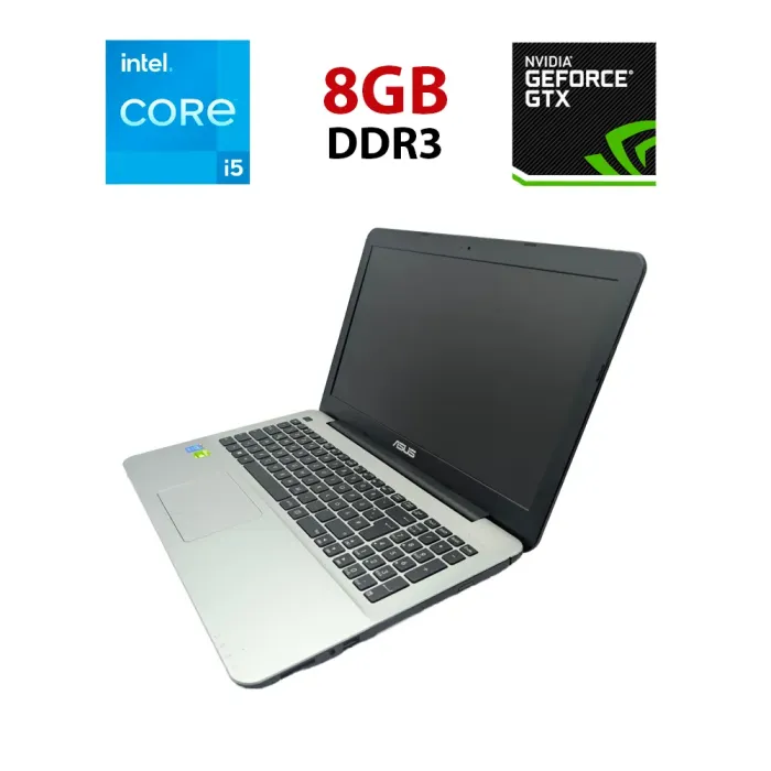 Ноутбук Asus X555 / 15.6" (1920x1080) TN / Intel Core i5-5200U (2 (4) ядра по 2.2 - 2.7 GHz) / 8 GB DDR3 / 240 GB SSD / nVidia GeForce 840M, 2 GB DDR3, 64-bit / WebCam б/в - зображення 1
