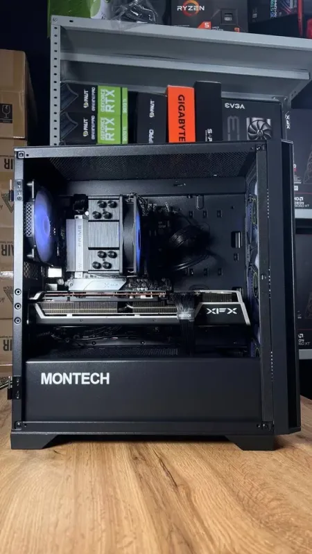 Збірка під замовлення: ігровий ПК Montech Air 100 ARGB Tower / AMD Ryzen 5 8400F (6 (12) ядер по 4.2 - 4.7 GHz) / 32 GB DDR5 / 1000 GB SSD M.2 / AMD Radeon RX 6800, 16 GB GDDR6, 256-bit / 750W б/в - зображення 8