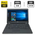 Ноутбук Б-клас Dell Latitude E7440 / 14" (1920x1080) IPS / Intel Core i5-4200U (2 (4) ядра по 1.6 - 2.6 GHz) / 8 GB DDR3 / 120 GB SSD / Intel HD Graphics 4400 / WebCam б/в