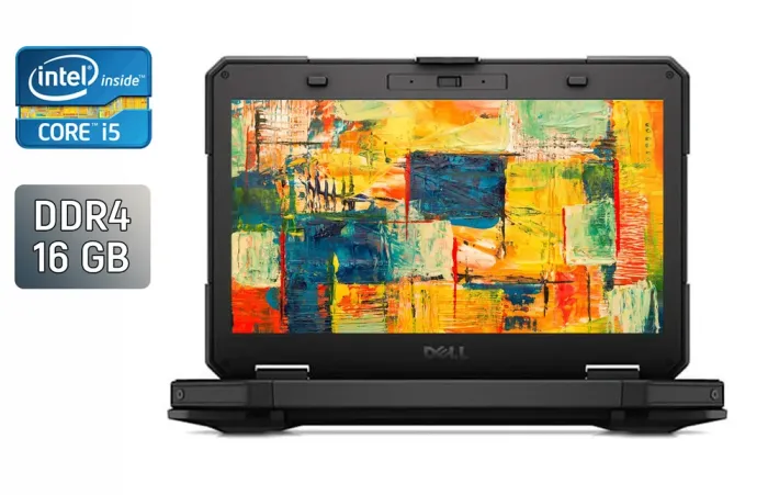 Захищений ноутбук Dell Latitude 14 Rugged 5414 / 14" (1920x1080) IPS / Intel Core i5-6300U (2 (4) ядра по 2.4 - 3.0 GHz) / 16 GB DDR4 / 512 GB SSD / Intel HD Graphics 520 / WebCam / HDMI / Windows 10 б/в - зображення 1