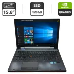 Ноутбук Б-клас HP EliteBook 8560w / 15.6" (1600x900) TN / Intel Core i5-2520M (2 (4) ядра по 2.5 - 3.2 GHz) / 8 GB DDR3 / 128 GB SSD / nVidia Quadro 2000M, 2 GB GDDR3, 128-bit / WebCam / DVD-ROM б/в