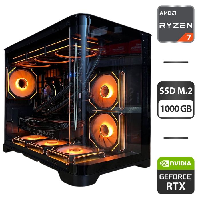 Збірка на замовлення ігровий ПК GameMax Hype-M Black Tower / AMD Ryzen 7 7700 (8 (16) ядер по 3,8 - 5,3 ГГц) / 32 ГБ DDR5 / 1000 ГБ SSD M.2 / nVidia GeForce RTX 5070, 12 ГБ GDDR7, 192-bit / 750 Вт - изображение 1