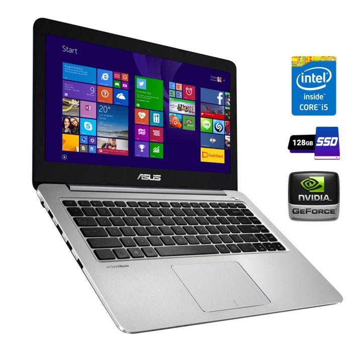 Ноутбук Б-клас Asus K401L / 14" (1920x1080) TN / Intel Core i5-5200U (2 (4) ядра по 2.2 - 2.7 GHz) / 8 GB DDR3 / 128 GB SSD / nVidia GeForce 940M, 2 GB DDR3, 64-bit / WebCam / HDMI б/в - зображення 1