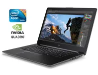 Мобільна робоча станція Б-клас HP ZBook Studio G4 / 15.6" (1920x1080) TN / Intel Xeon E3-1505M v6 (4 (8) ядра по 3.0 - 4.0 GHz) / 16 GB DDR4 / 256 GB SSD M.2 / nVidia Quadro M620, 2 GB GDDR5, 128-bit / WebCam б/в