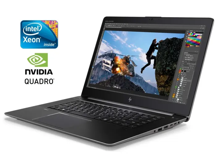 Мобільна робоча станція Б-клас HP ZBook Studio G4 / 15.6" (1920x1080) TN / Intel Xeon E3-1505M v6 (4 (8) ядра по 3.0 - 4.0 GHz) / 16 GB DDR4 / 256 GB SSD M.2 / nVidia Quadro M620, 2 GB GDDR5, 128-bit / WebCam б/в - зображення 1