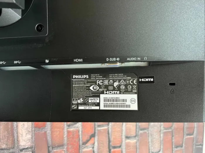 Монітор Philips 243S7EJMB / 24" (1920x1080) IPS / VGA, DisplayPort, HDMI, USB, Audio / VESA 100x100 б/в - зображення 7