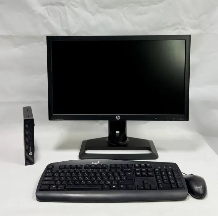 Комплект ПК: HP EliteDesk 800 G1 Desktop Mini USFF / Intel Core i5-4590T (4 ядра по 2.0 - 3.0 GHz) / 8 GB DDR3 / 240 GB SSD / Intel HD Graphics 4600 / Wi-Fi + Монітор Б-клас HP Compaq LA2306x / 23" (1920x1080) TN / VGA, DVI б/в - зображення 2