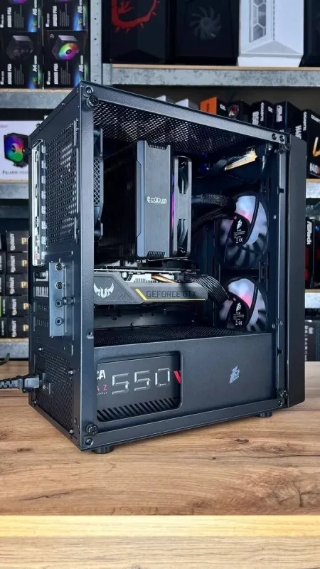 Ігровий ПК 1stPlayer BS-2-3F1-BK Tower NEW / Intel Core i3-12100F NEW (4 (8) ядер 3,3 - 4,3 ГГц) / 16 ГБ DDR4 NEW / 480 ГБ SSD NEW / nVidia GeForce GTX 1660 Ti, 6 ГБ GDDR6, 192-біт / 550 Вт NEW / HDMI б/в - зображення 4