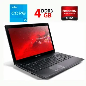 Ноутбук Packard Bell Easy Note TK85 / 15.6" (1366x768) TN / Intel Core i5-450M (2 (4) ядра по 2.4 - 2.66 GHz) / 4 GB DDR3 / 500 GB HDD / AMD Radeon HD 5470, 512 MB, GDDR5, 64-bit б/в - зображення 1