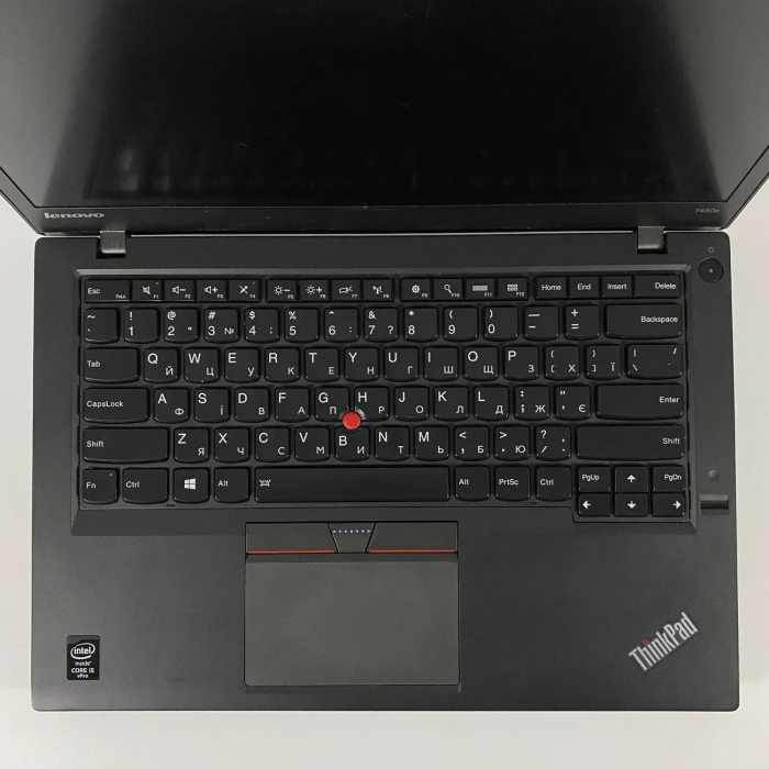 Ультрабук Б-клас Lenovo ThinkPad T450s / 14" (1366x768) TN / Intel Core i5-5300U (2 (4) ядра по 2.3 - 2.9 GHz) / 12 GB DDR3 / 256 GB SSD / Intel HD Graphics 5500 / WebCam / SIM б/в - зображення 3