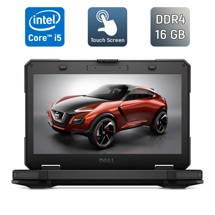 Захищений ноутбук Dell Latitude 14 Rugged 5414 / 14" (1920x1080) IPS Touch / Intel Core i5-6300U (2 (4) ядра по 2,4 - 3,0 ГГц) / 16 ГБ DDR4 / 480 ГБ SSD / Intel HD Graphics 520 / TouchID / Windows 10 б/в - зображення 1