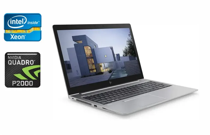 Мобільна робоча станція HP zBook 15 G5 / 15.6" (1920x1080) IPS / Intel Xeon E-2176M (6 (12) ядер по 2.7 - 4.4 GHz) / 16 GB DDR4 / 512 GB SSD / nVidia Quadro P2000, 4 GB GDDR5, 128-bit / WebCam / TouchID / Windows 10 б/в - зображення 1