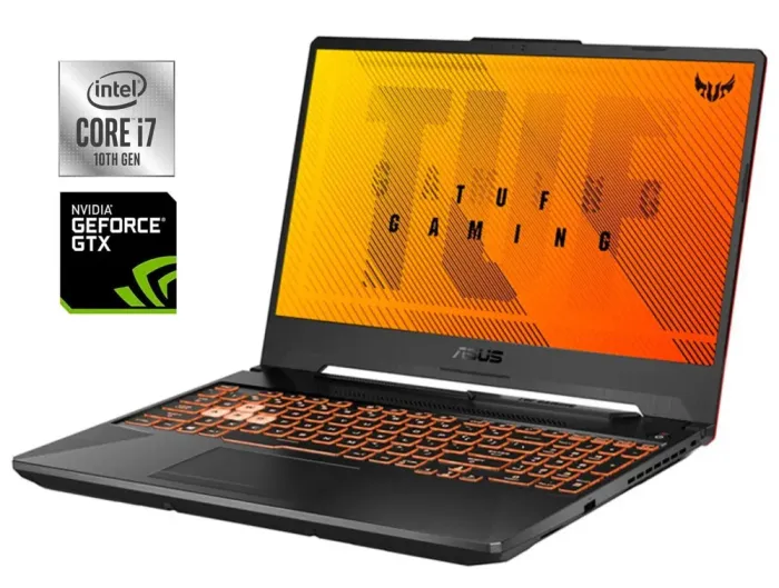 Ігровий ноутбук Б-клас Asus TUF Gaming F15 FX506LH / 15.6" (1920x1080) IPS / Intel Core i7-10750H (6 (12) ядер по 2.6 - 5.0 GHz) / 16 GB DDR4 / 512 GB SSD NVMe / nVidia GeForce GTX 1650, 4 GB GDDR6, 128-bit / WebCam б/в - зображення 1