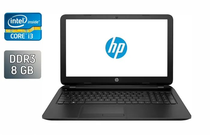 Ноутбук HP 15-r018dx / 15.6" (1366x768) TN / Intel Core i3-4010U (2 (4) ядра по 1.7 GHz) / 8 GB DDR3 / 240 GB SSD / Intel HD Graphics 4400 / WebCam / Windows 10 б/в - зображення 1