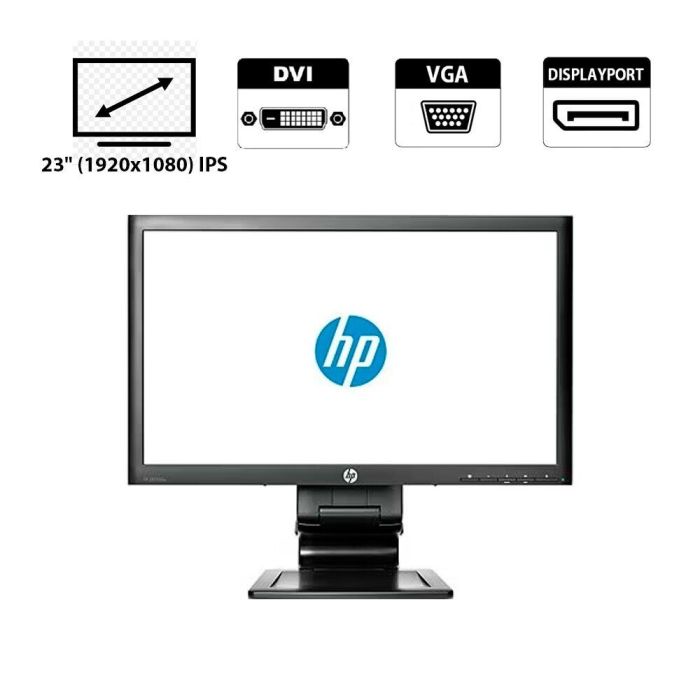 Монітор HP ZR2330w / 23" (1920x1080) IPS WLED / 1x DisplayPort, 1x DVI, 1x VGA, 3x USB 2.0 б/в - зображення 1