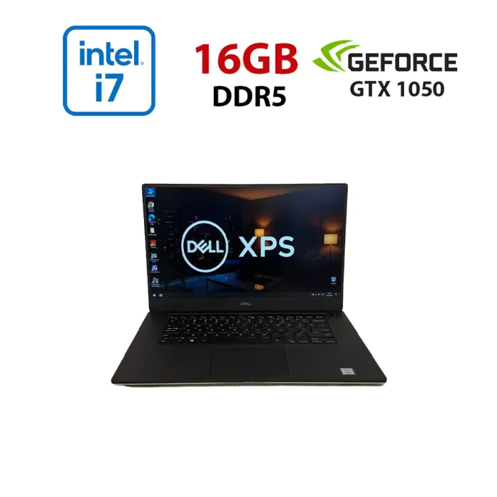 Ігровий ноутбук Dell XPS 9560 / 15,6" (1920x1080) IPS / Intel Core i7-7700HQ (4 (8) ядра по 2,8 - 3,8 ГГц) / 16 ГБ DDR4 / 256 ГБ SSD / nVidia Geforce GTX 1050, 4 ГБ GDDR5, 128-біт / HDMI б/в - зображення 1