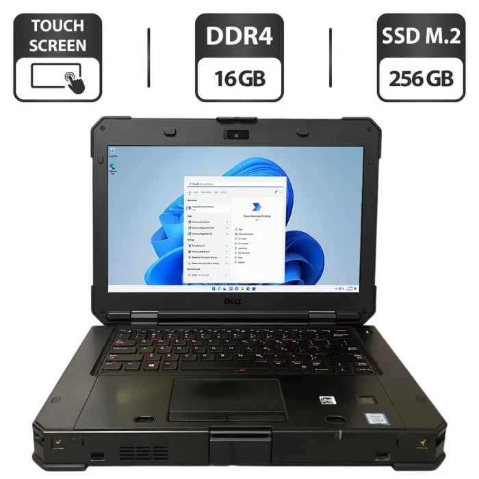 Захищений ноутбук Dell Latitude 5424 Rugged / 14" (1920x1080) IPS Touch / Intel Core i5-8350U (4 (8) ядра по 1.7 - 3.6 GHz) / 16 GB DDR4 / 256 GB SSD M.2 / Intel UHD Graphics 620 / WebCam / Fingerprint б/в - зображення 1