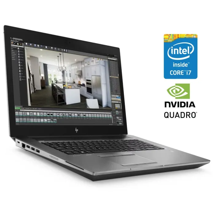 Мобільна робоча станція HP ZBook 17 G6 / 17,3" (1920x1080) IPS / Intel Core i7-9850H (6 (12) ядер по 2,6 - 4,6 ГГц) / 32 ГБ DDR4 / 512 ГБ SSD NVMe / nVidia Quadro RTX 3000, 6 ГБ GDDR6, 192-біт / WebCam / Win 11 Pro б/в - зображення 1