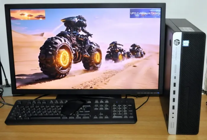 Комплект ПК: HP EliteDesk 800 G3 SFF / Intel Core i5-6500 (4 ядра по 3.2 - 3.6 GHz) / 16 GB DDR4 / 1000 GB SSD / Intel HD Graphics 530 / DVD-ROM + Монітор Б-клас Acer B243HL / 24" (1920x1080) TN / VGA, DVI б/в - зображення 6