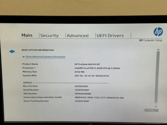 Комп'ютер HP ProDesk 600 G4 SFF / Intel Core i5-8500 (6 ядер по 3.0 - 4.1 GHz) / 8 GB DDR4 / 240 GB SSD / Intel UHD Graphics 630 / 180W / DVD-RW / DisplayPort б/в - зображення 11