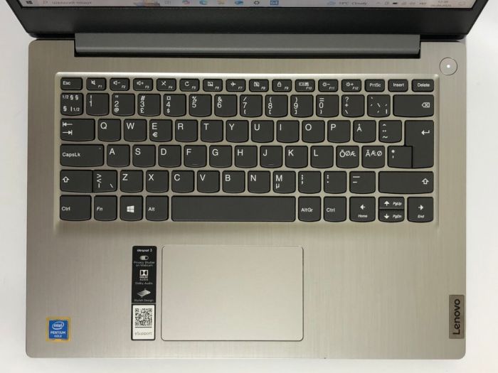 Ультрабук Lenovo IdeaPad 3 14IML05 / 14" (1920x1080) IPS / Intel Pentium Gold 6405U (2 (4) ядра по 2.4 GHz) / 8 GB DDR4 / 256 GB SSD / Intel UHD Graphics / WebCam / Win 10 Pro б/в - зображення 8