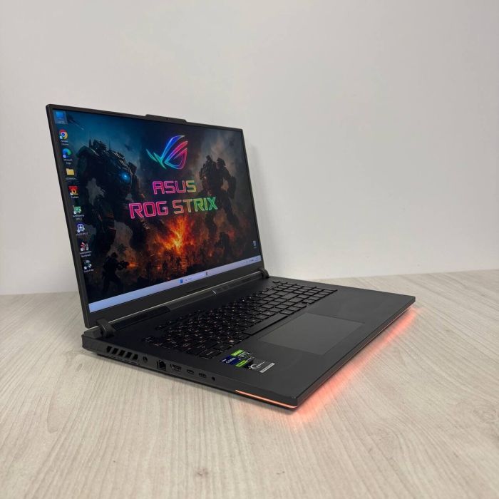 Ігровий ноутбук Б-класу Asus ROG Strix G18 G814JZ / 18" (2560x1600) IPS / Intel Core i9-13980HX (24 (32) ядра по 2,2 - 5,5 ГГц) / 32 ГБ DDR5 / 512 ГБ SSD NVMe / nVidia GeForce RTX 4080, 12 ГБ GDDR6, 192-біт / WebCam б/в - зображення 4