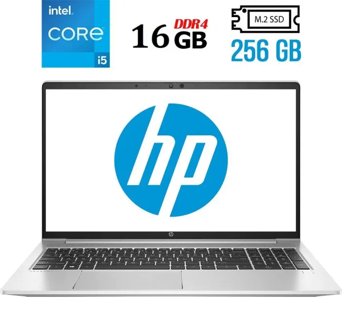 Ультрабук HP ProBook 650 G8 / 15.6" (1920x1080) IPS / Intel Core i5-1135G7 (4 (8) ядра по 2.4 - 4.2 GHz) / 16 GB DDR4 / 256 GB SSD M.2 / Intel Iris Xe Graphics / WebCam / HDMI б/в - зображення 1