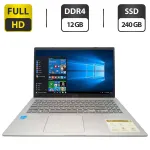 Ноутбук Asus VivoBook 15 X515E / 15.6" (1920x1080) IPS / Intel Pentium Gold 7505 (2 (4) ядра по 3.5 GHz) / 12 GB DDR4 / 240 GB SSD / Intel UHD Graphics / WebCam б/в