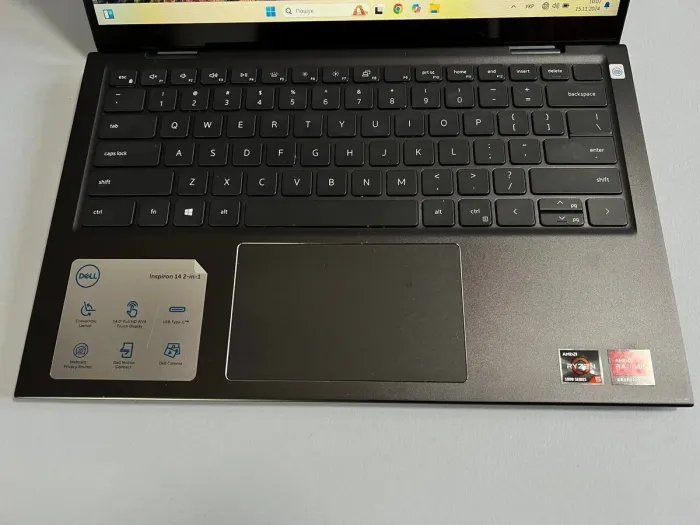 Ноутбук-трансформер Dell Inspiron 7415 2-in-1 / 14" (1920x1080) IPS Touch / AMD Ryzen 5 5500U (6 (12) ядер по 2.1 - 4.0 GHz) / 16 GB DDR4 / 256 GB SSD / AMD Radeon Graphics / WebCam б/в - зображення 3