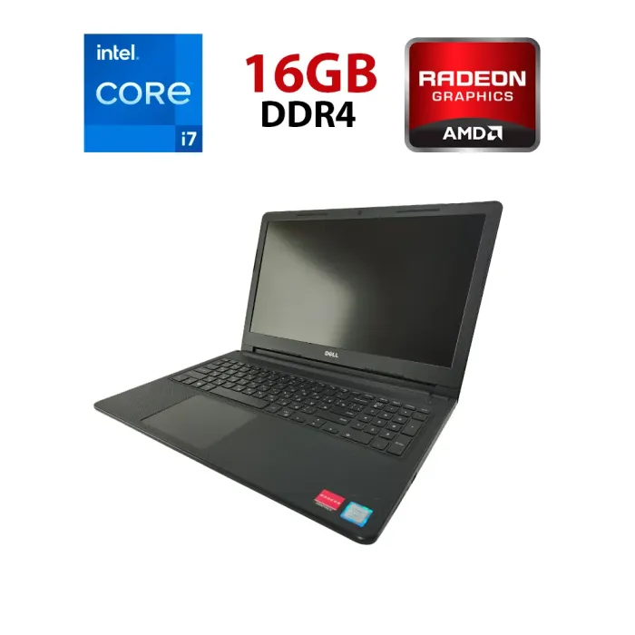 Ноутбук Dell Vostro 3578 / 15.6" (1920x1080) TN / Intel Core i7-8550U (4 (8) ядра по 1.8 - 4.0 GHz) / 16 GB DDR4 / 240 GB SSD / AMD Radeon 520, 2 GB GDDR5, 64-bit / WebCam б/в - зображення 1